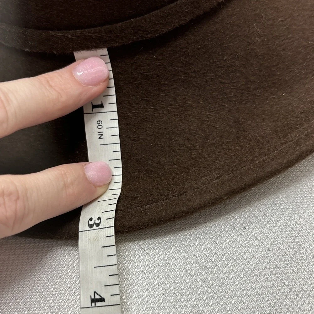 Vintage‎ 80s Hat Jeanne Marie Women's Wool Felt Brown Church Derby Kathy Retro